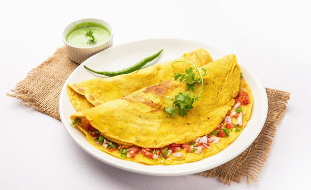 cheela chilla or chila is a rajasthani breakfast dish generally made with gram flour or besan 16584264 stock photo at vecteezy 07 16 2025 09 33 pm