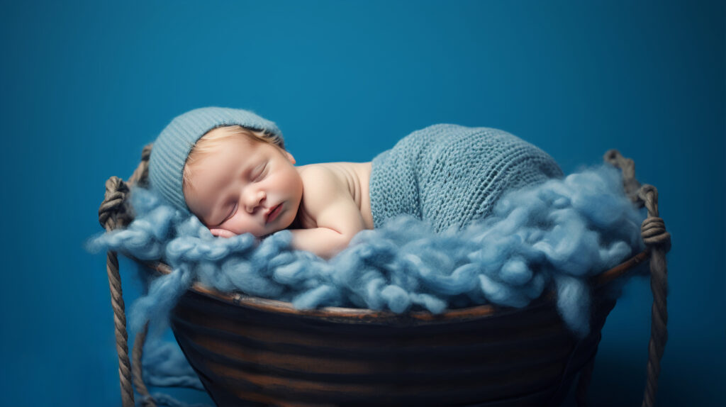 close up new born baby sleeping