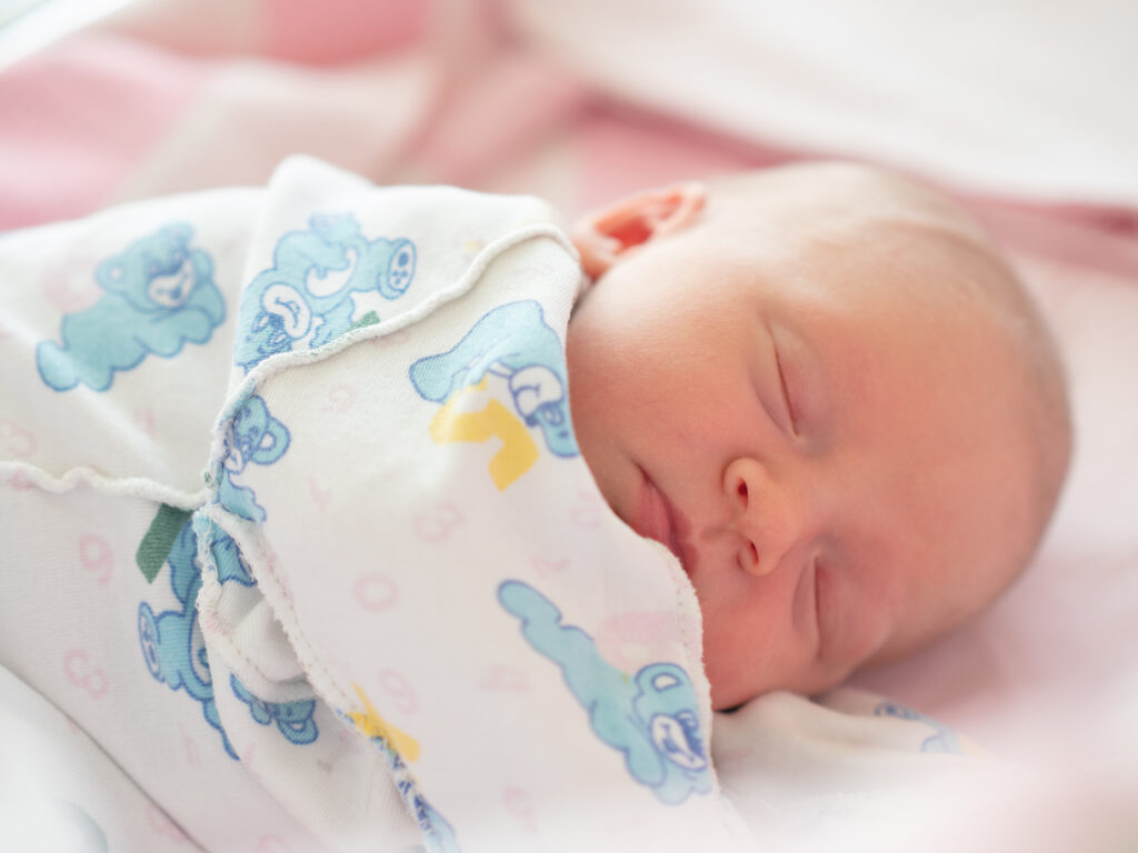 sleeping newborn baby