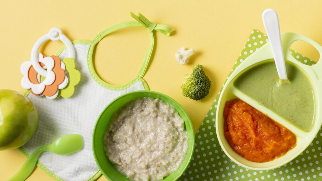 view assortment with homemade food